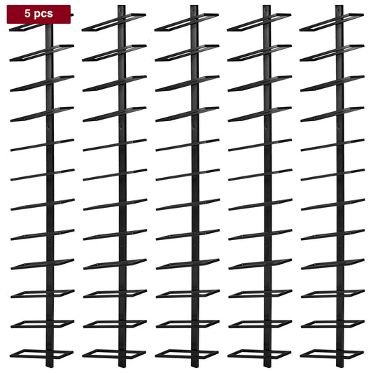 5 Pack Wall Mount Wine Rack Holds 60 Bottles For Bar Kitchen