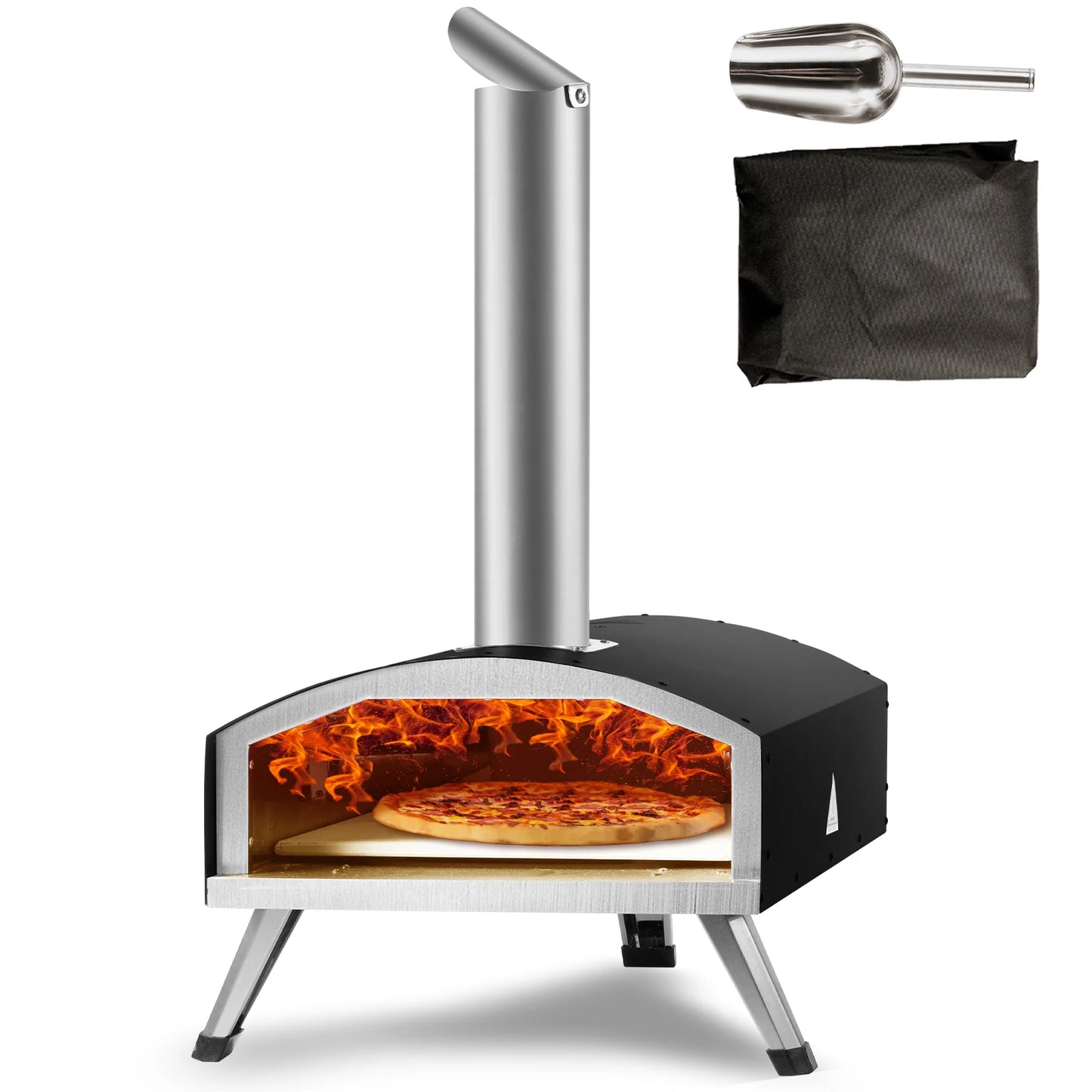 Outdoor Charcoal Oven Portable Stainless Steel Grill And Pizza Oven