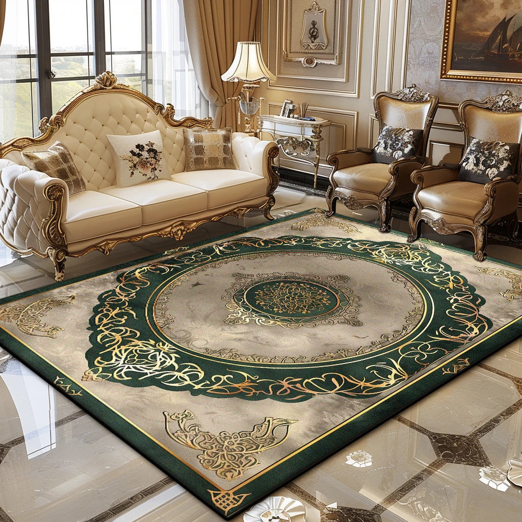 European Luxury Living Room Carpet Soft Fluffy Floor Mat Customizable