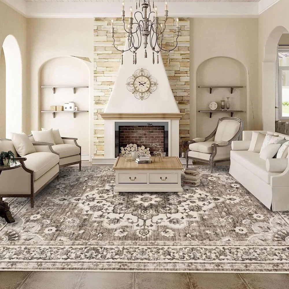 TOPRUUG Washable Oriental Area Rug Indoor Living Room Bedroom Waterproof