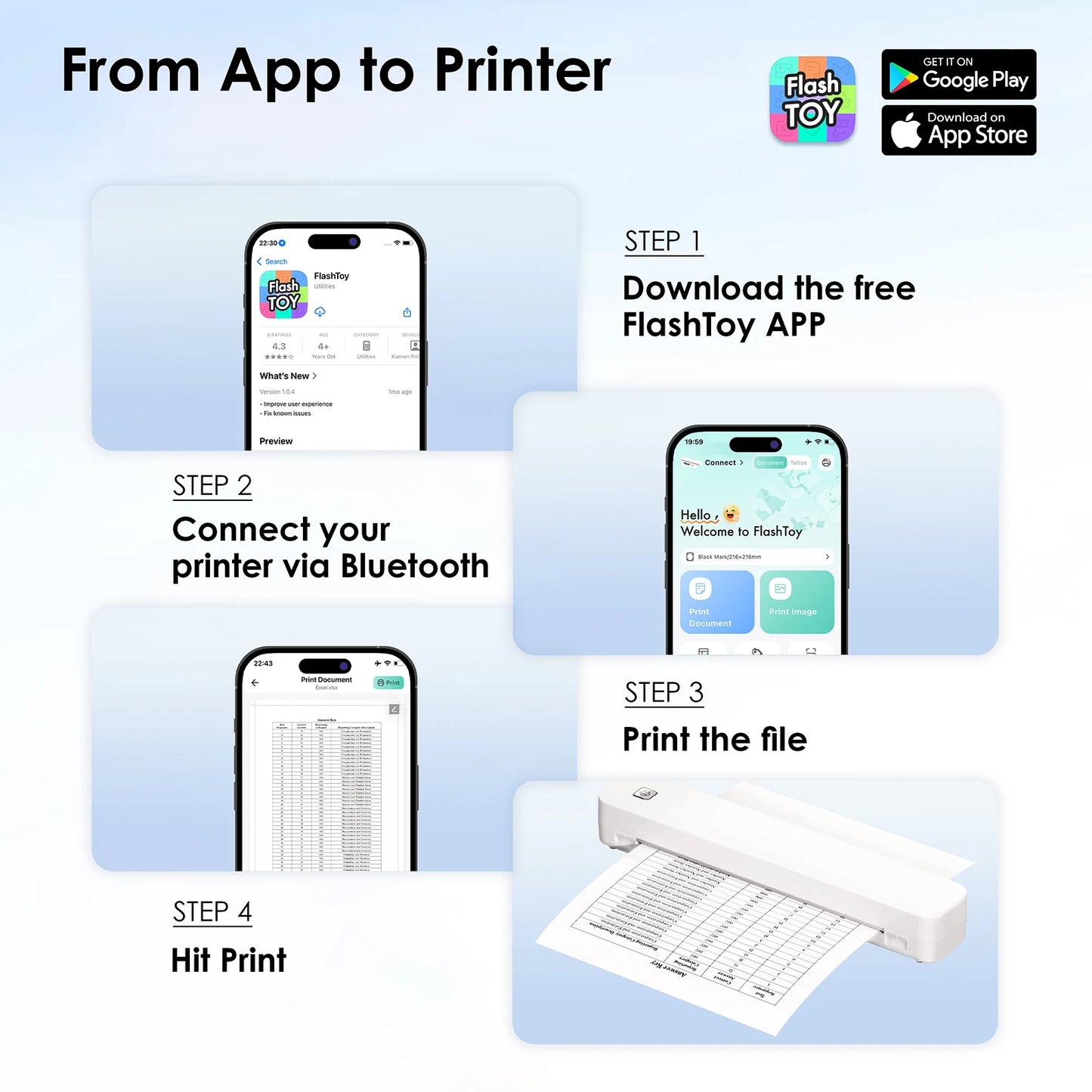 Knaon Mini Portable Thermal Printer Inkless Photo PDF