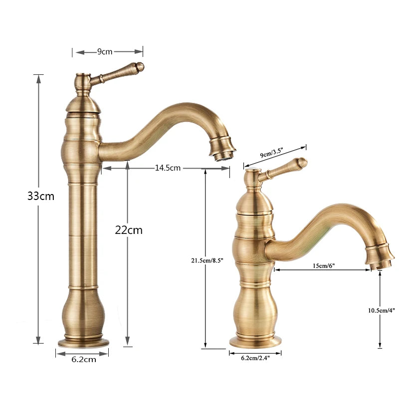 Poqihy Basin Vessel Sink Faucet Deck Mounted One Hole