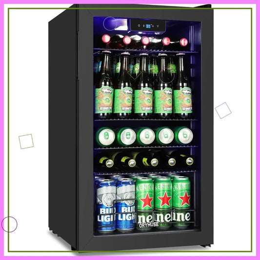 130 Can Mini Fridge With Compressor Cooling And Digital Temperature Control