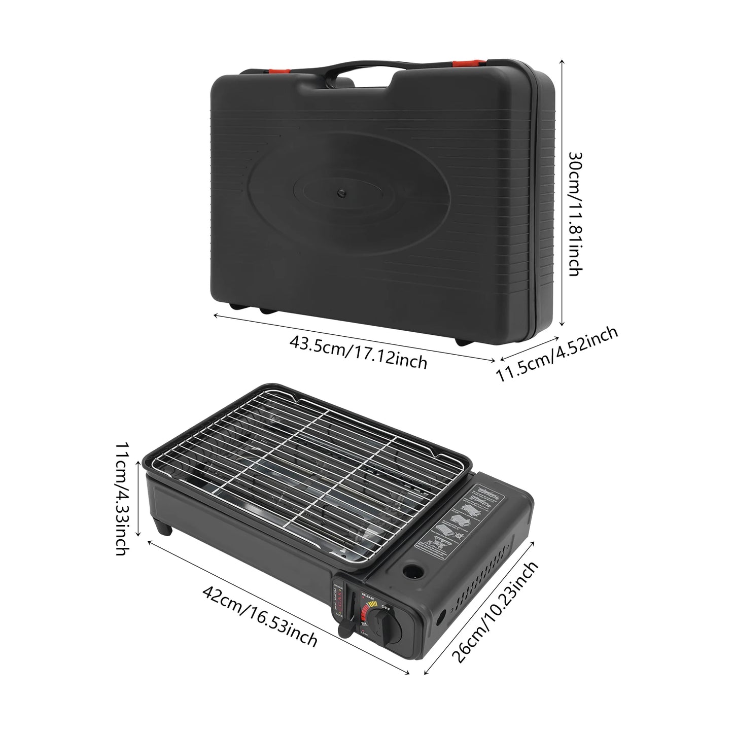 Portable 2.2KW Gas BBQ Grill Stove For Outdoor Camping