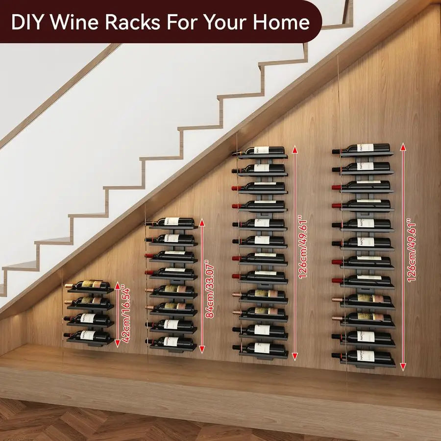XMSJ Wall Mounted 12 Bottle Wine Rack