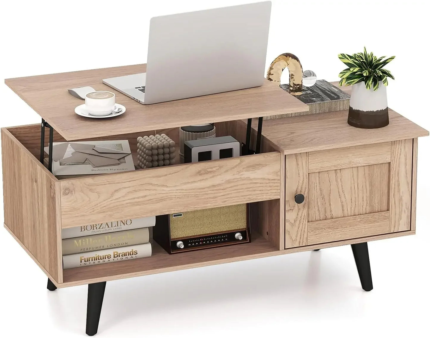 Lift Top Coffee Table With Storage And Hidden Compartment
