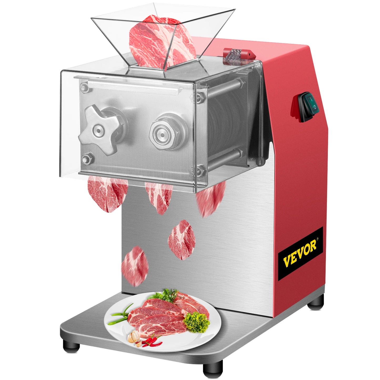VEVOR 850W Commercial Electric Meat Slicer Grinder Vegetable Cutter