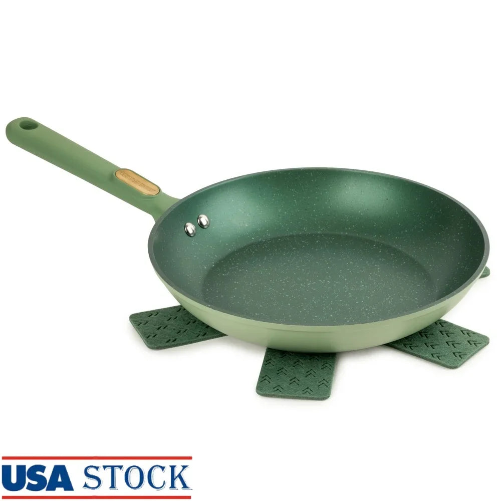 Nonstick 10 Inch Fry Pan Granite Collection Dishwasher Safe Durable Aluminum Induction Safe Cookware Kitchen Essential Easy