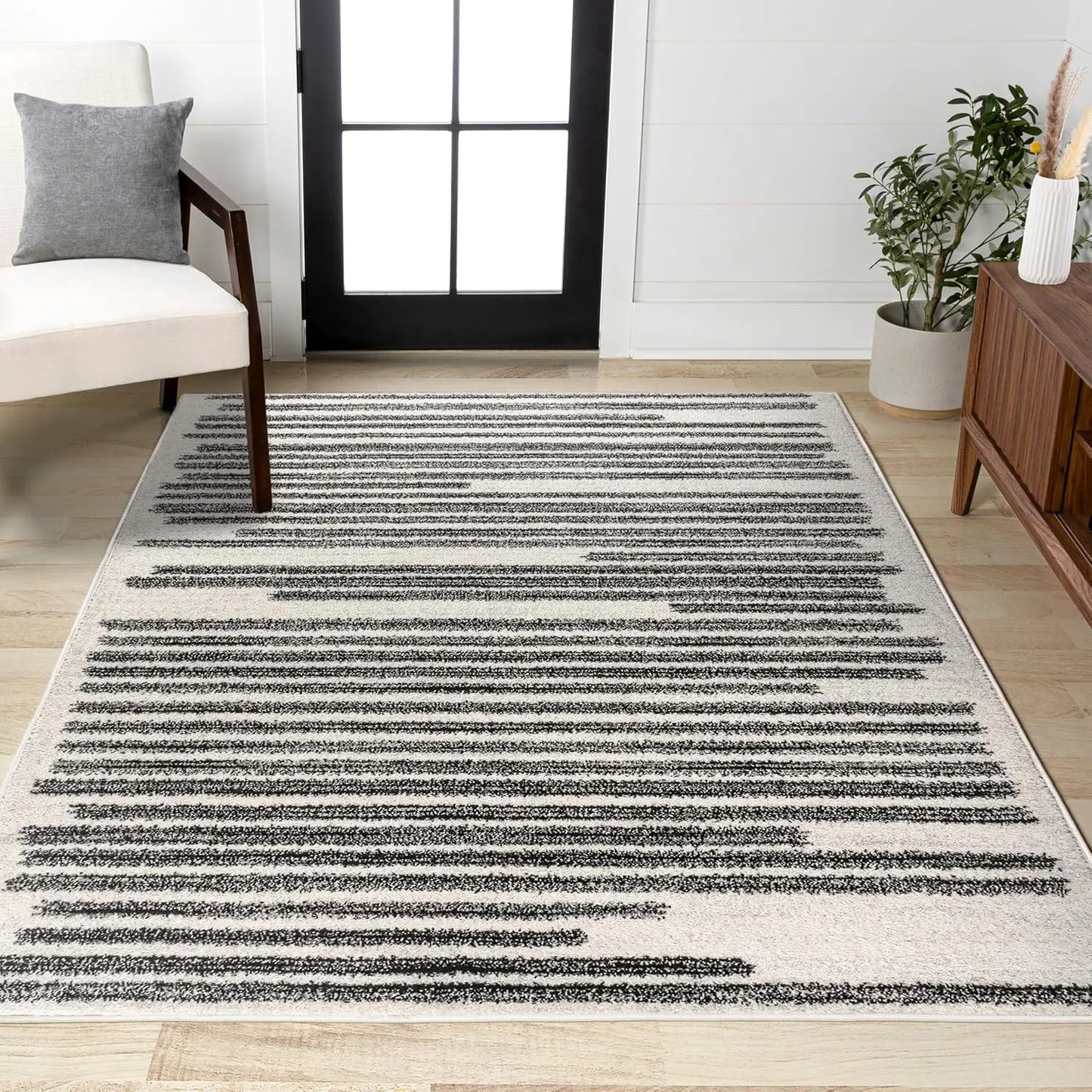Modern Berber Stripe Indoor Rug Bohemian Style for Living Room