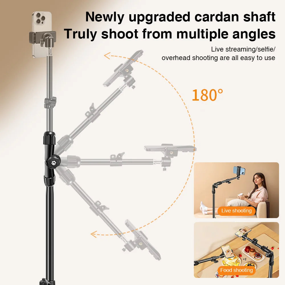 Shunmaii Adjustable Horizontal Overhead Tripod For Smartphones