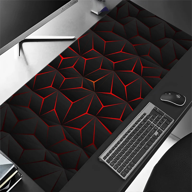 Non Slip Gaming Mouse Pad With Red Blue Gradient Edge