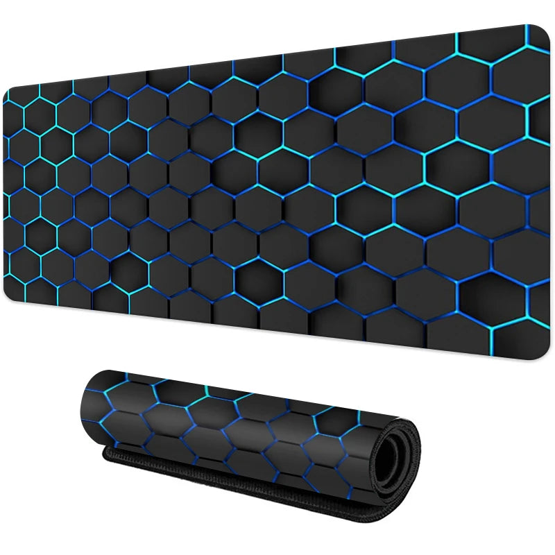 Non-Slip Rubber Gaming Mouse Pad with Sewn Edge Desk Mat