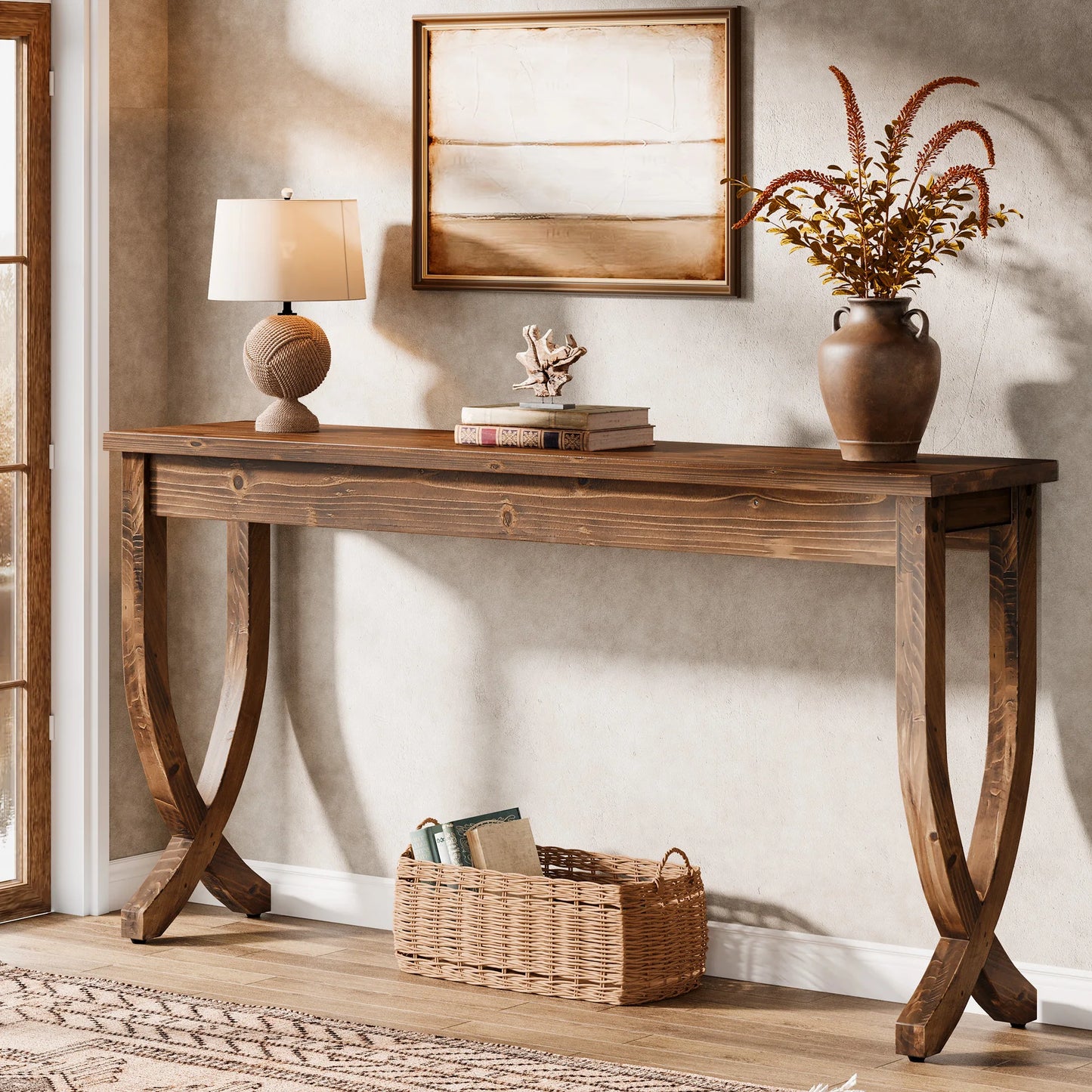 Tribesigns Solid Wood Console Table For Entryway And Hallway