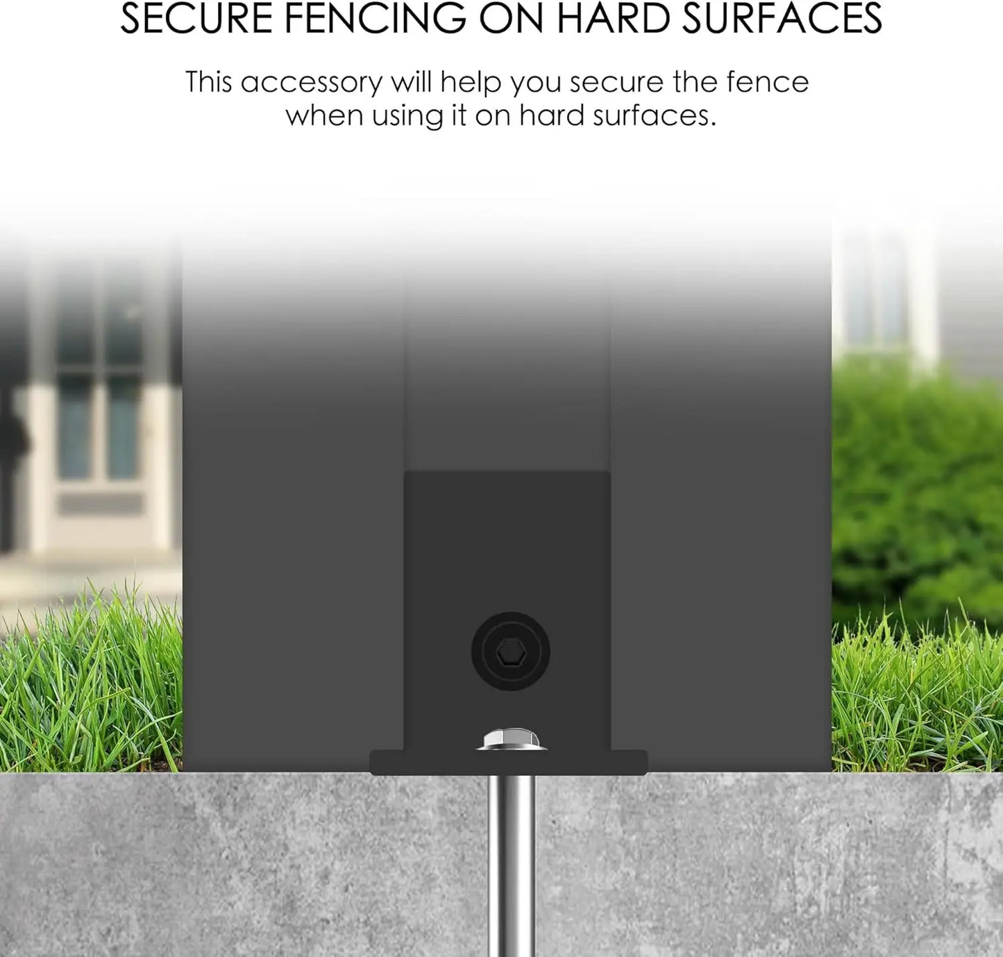 Privacy Screen Fence Panel For Hard Surfaces Aluminum Post Equipment Enclosure
