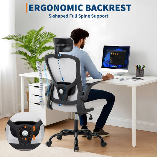 HiMISSE Ergonomic High Back Mesh Office Chair With Lumbar Support
