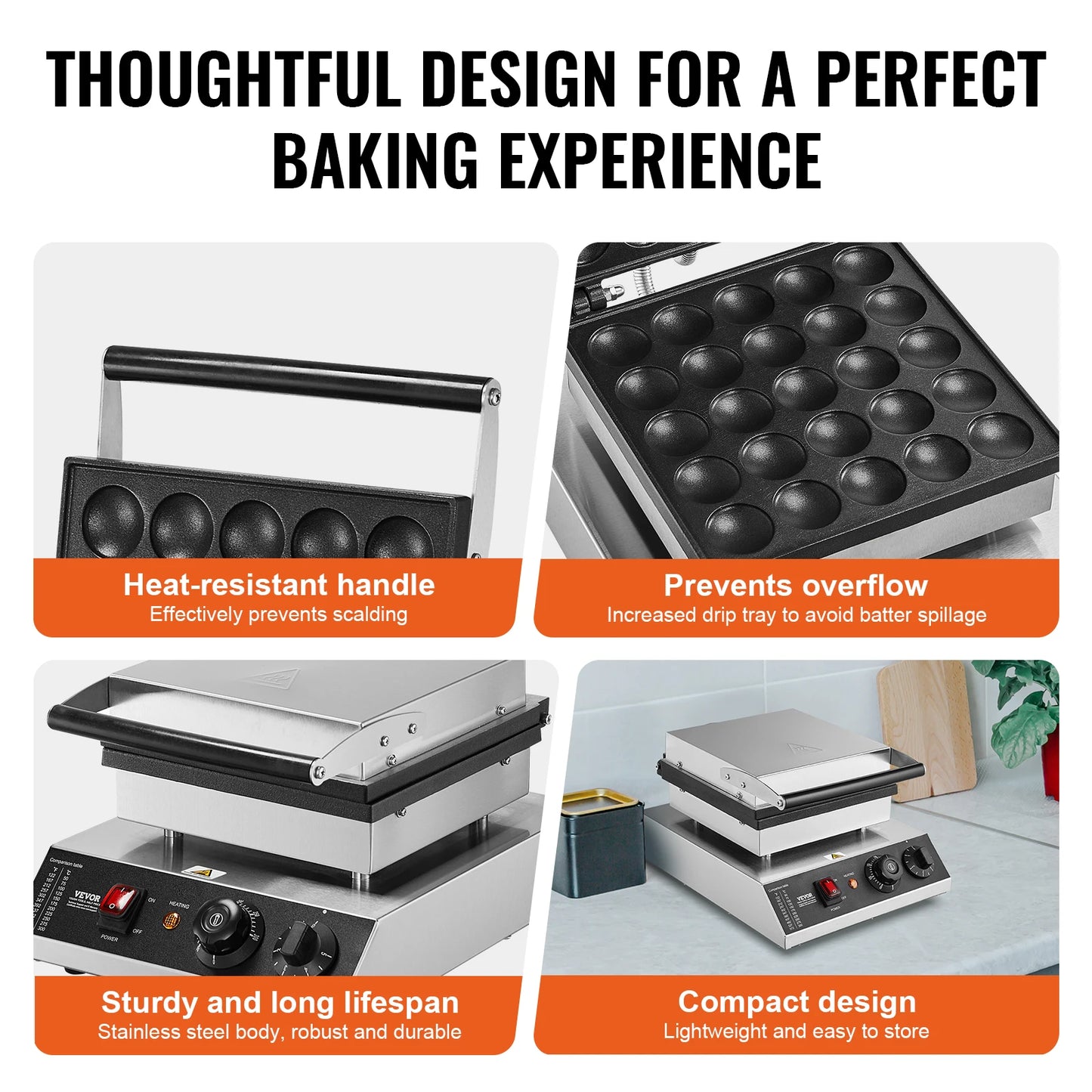 SucceBuy Electric Waffle Maker Dorayaki Pancake Machine