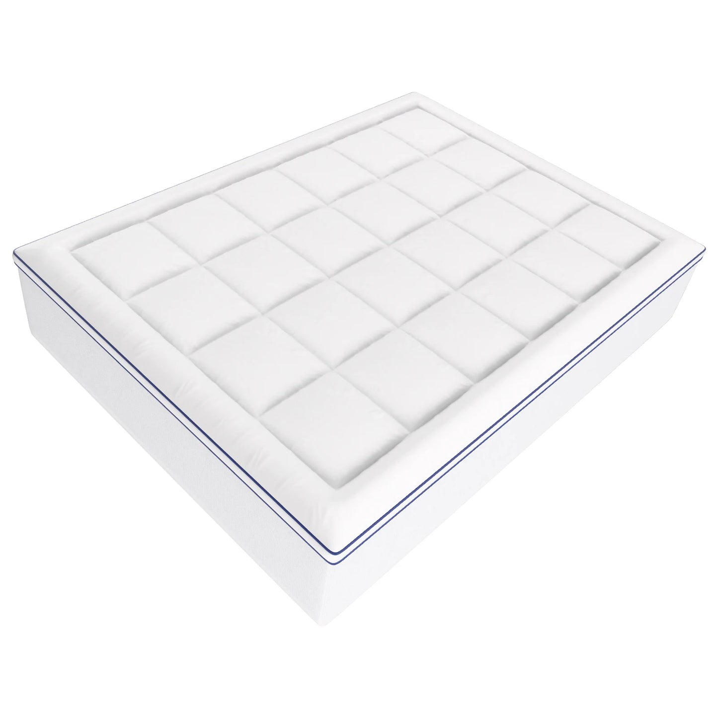 Memory Foam And Fiber Fill Mattress Topper For Pressure Relief