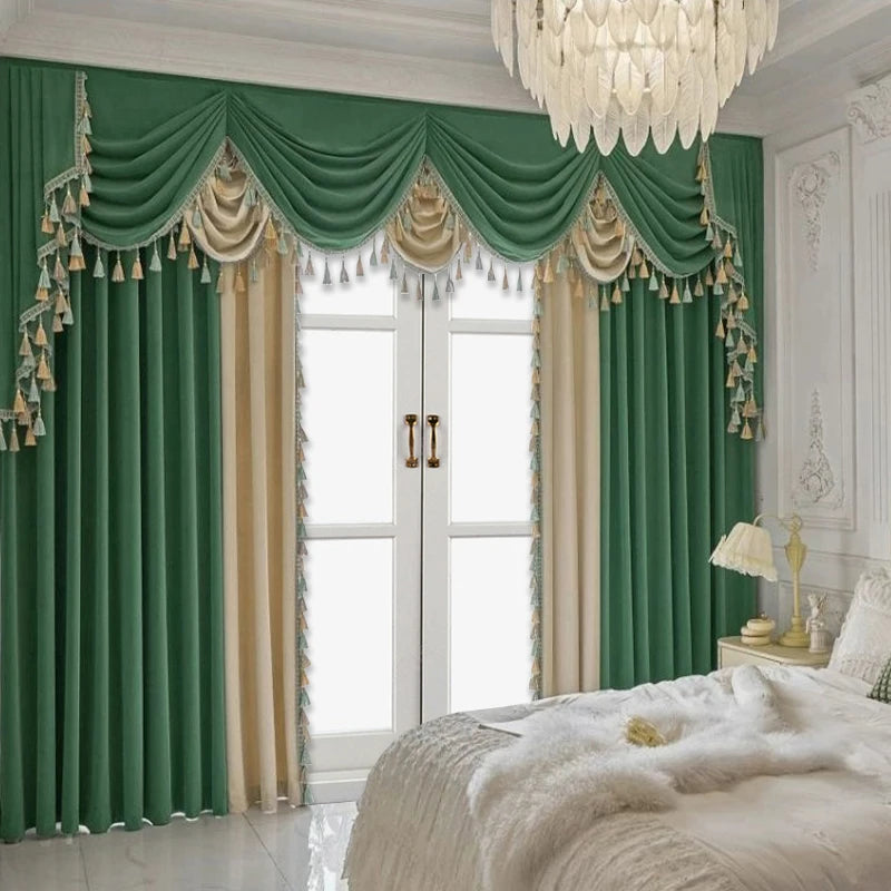 Living Room Curtain Set 2 Pack Flannelette Shading, Luxury