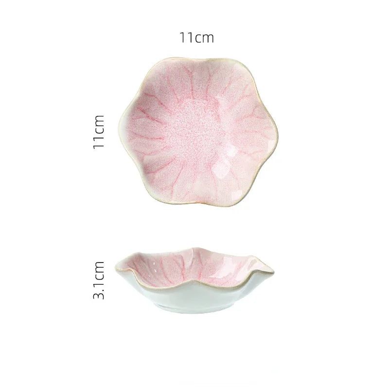 Japanese Ceramic Plate Retro Kiln Glaze Barbecue Mini Dipping Dish Sashimi Sushi Soy Sauce Dishes Home Desktop Snack Plates New