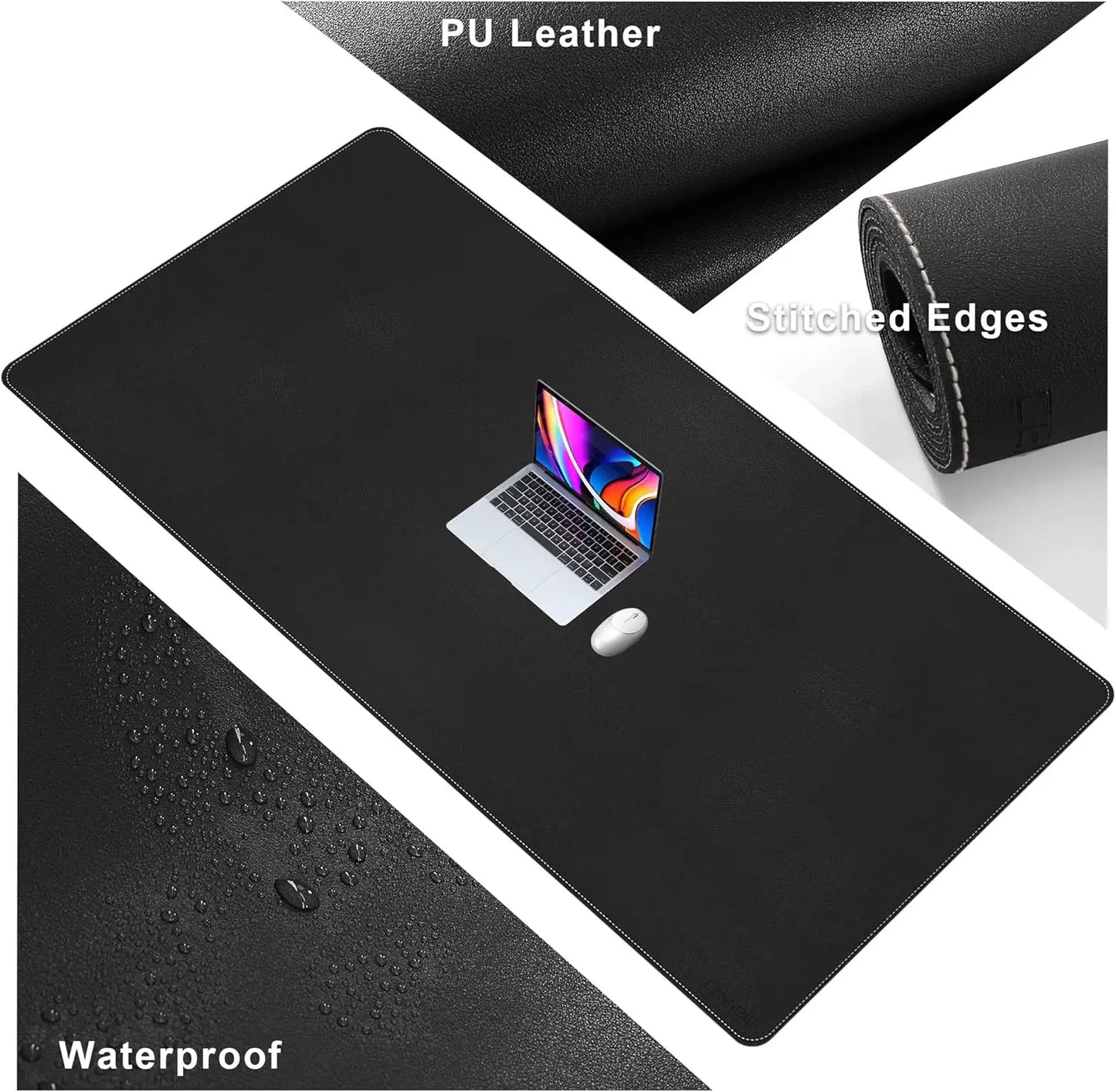 PU Leather Desk Mat Non-Slip Waterproof Mouse Pad Premium