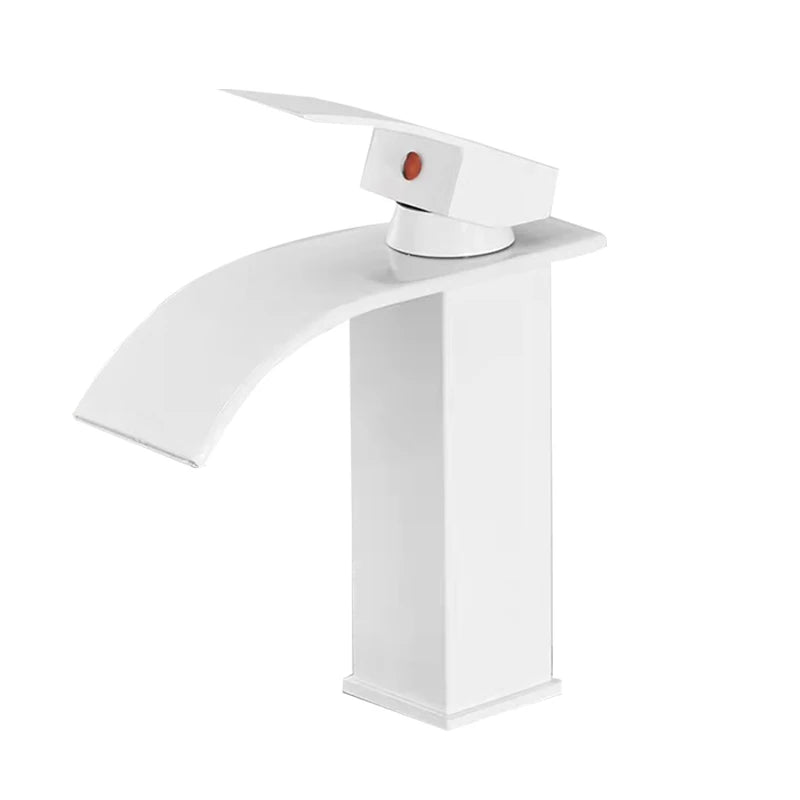 MYQualife Waterfall Bathroom Vanity Faucet Single Hole Deck Mounted