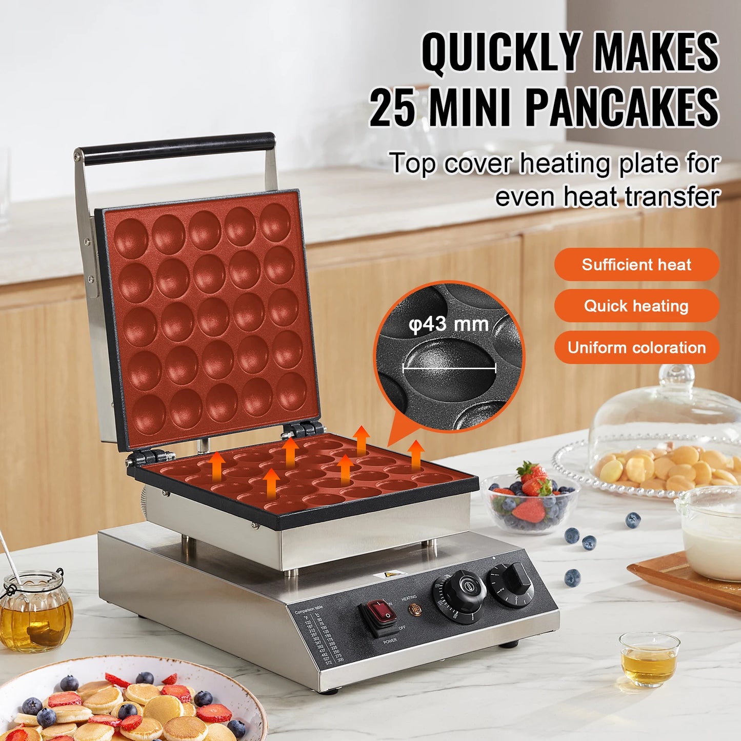 SucceBuy Electric Waffle Maker Dorayaki Pancake Machine