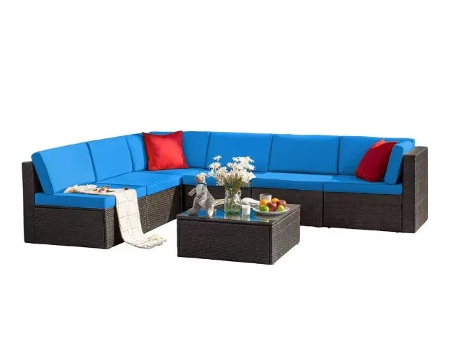 Patio Furniture Sectional Set Outdoor Sofa Garden Lounge