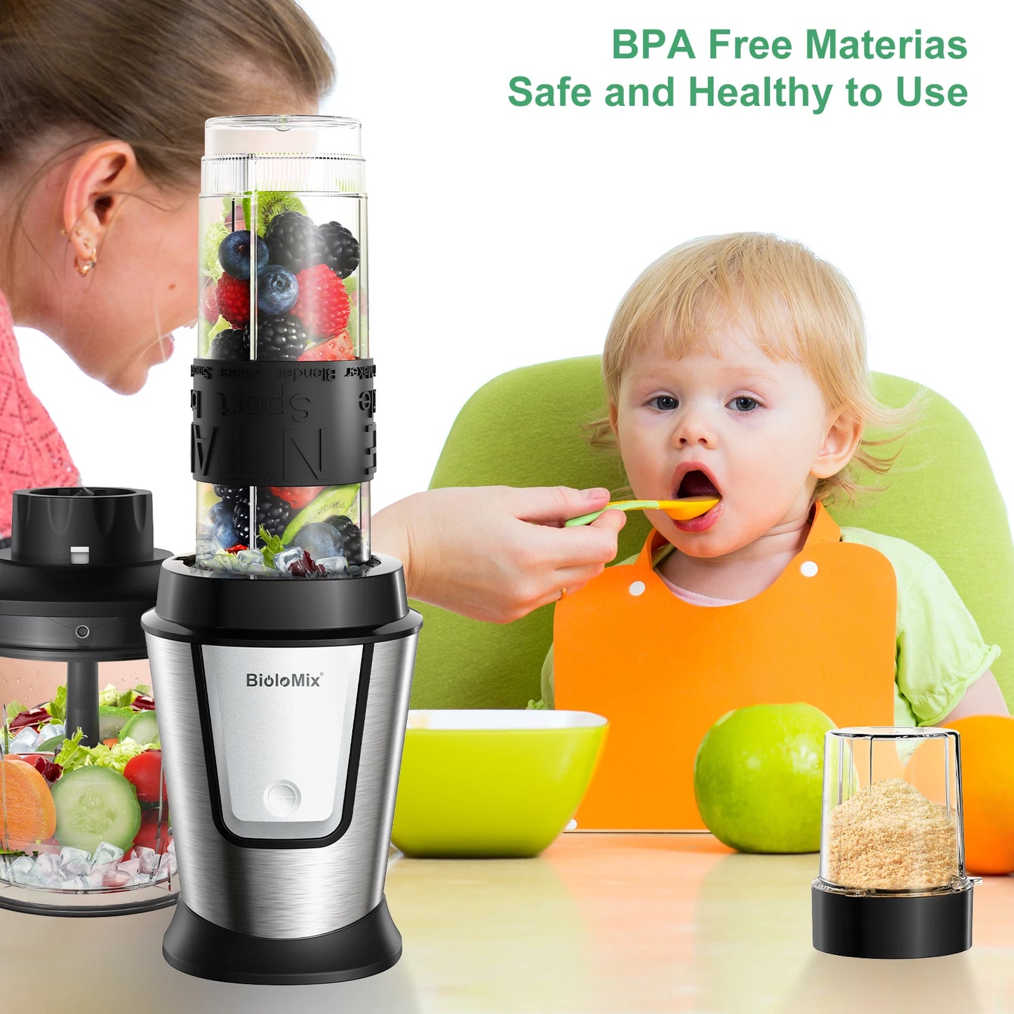 Biolomix 3-In-1 Multifunctional Food Processor 700W Juicer