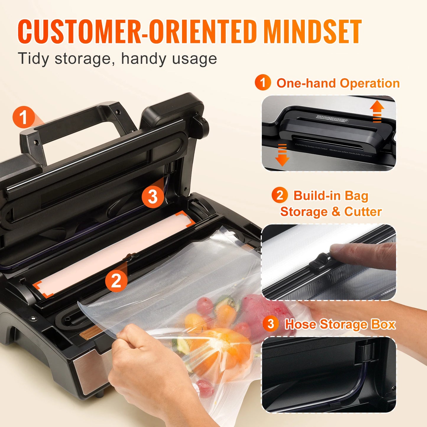SucceBuy Vacuum Sealer 90Kpa 130W