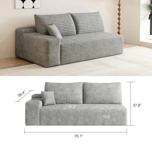YQXHCN Cloud Module Sofa Set Velvet Corduroy Modular