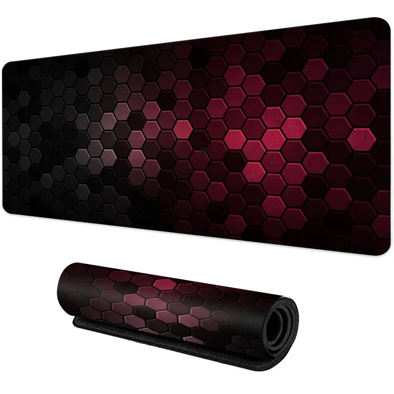 Non Slip Gaming Mouse Pad With Red Blue Gradient Edge