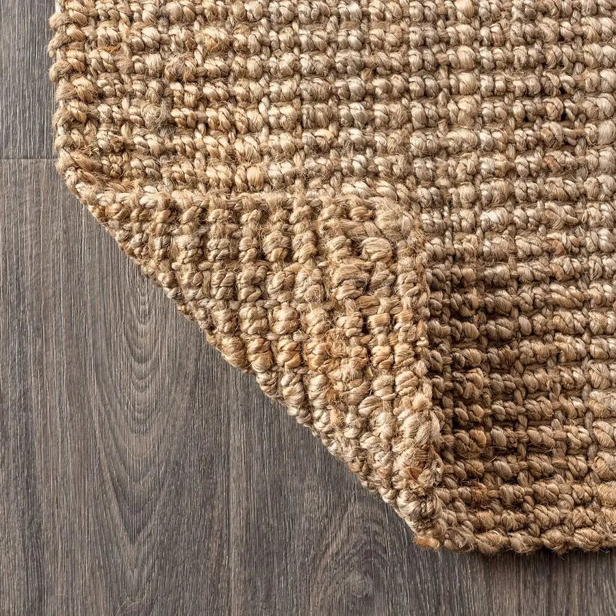 Hand Woven Jute Indoor Area Rug Bohemian Rustic Charm