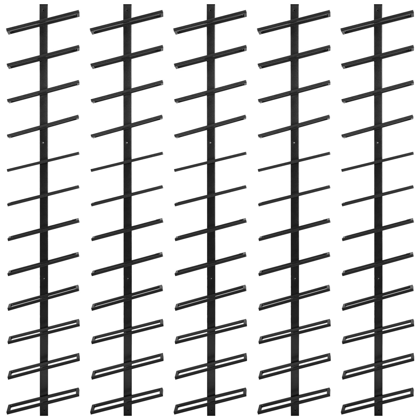 5 Pack Wall Mount Wine Rack Holds 60 Bottles For Bar Kitchen