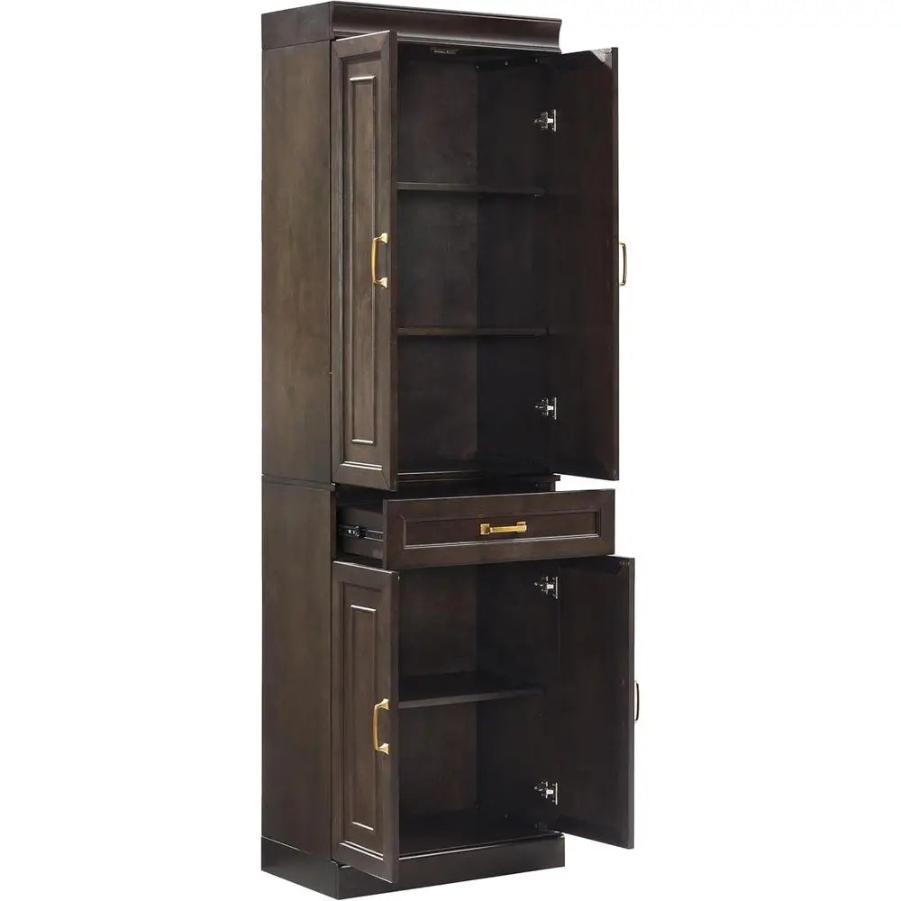 Stanton 2-Piece Pantry Storage Cabinet Set with Shelves, Kitchen, Dining, or Laundry Room, Coee
