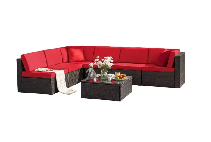 Patio Furniture Sectional Set Outdoor Sofa Garden Lounge