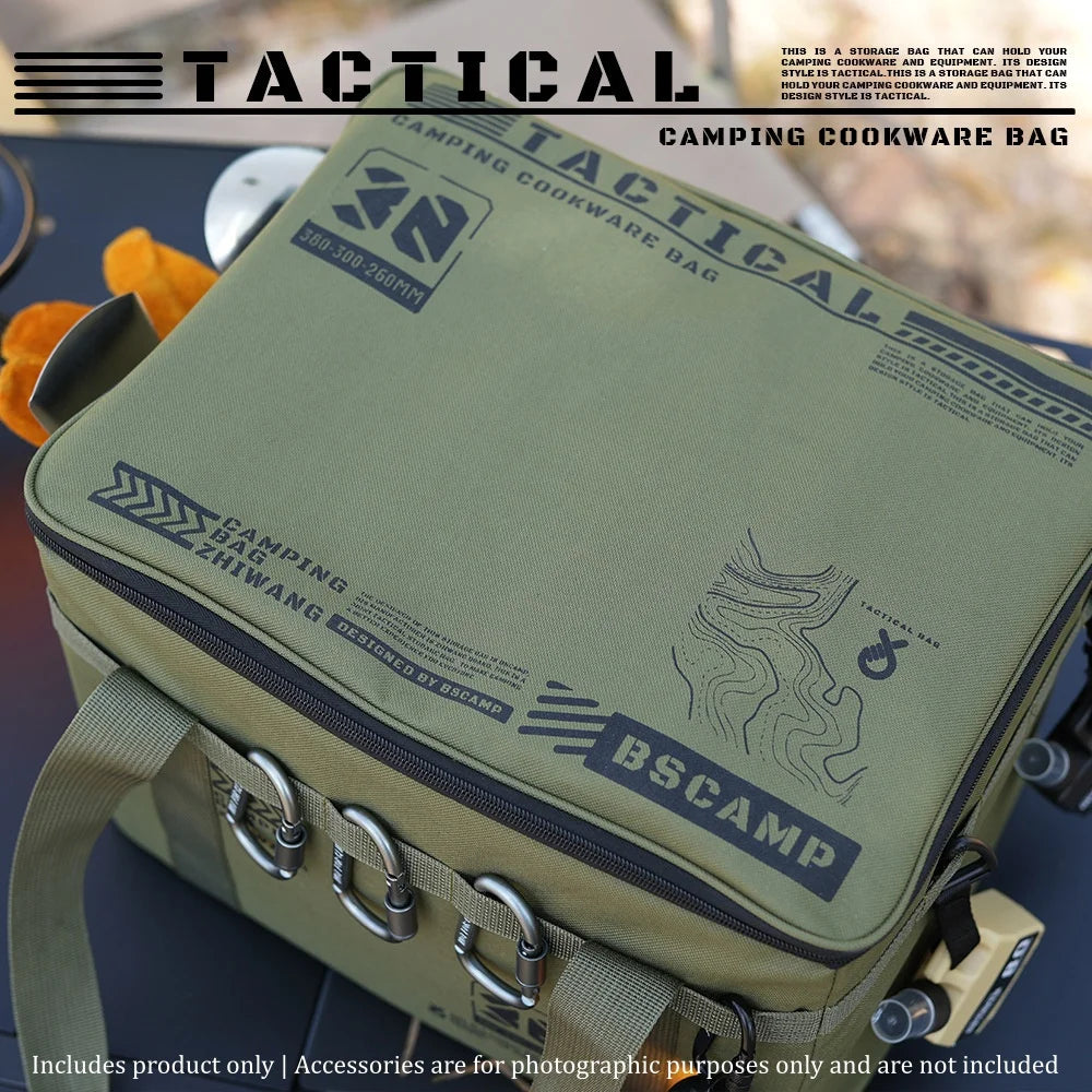 YCB1 42L Tactical Camping Storage Bag Large Capacity Foldable Reusable Ideal for Picnic Utensils and Outdoor Gear