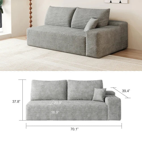 YQXHCN Cloud Module Sofa Set Velvet Corduroy Modular