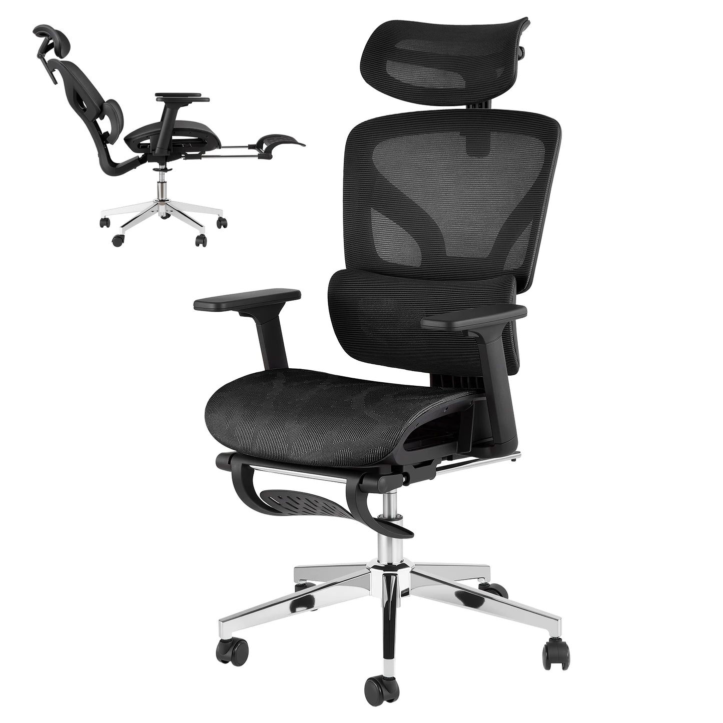 HiMISSE Ergonomic High Back Mesh Office Chair With 3D Armrests