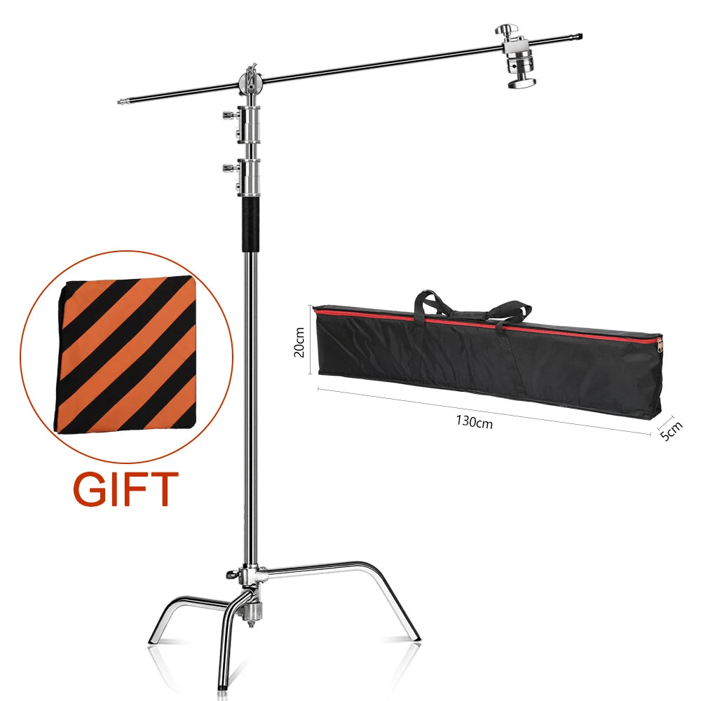 SH Stainless Steel Century Foldable Light Stand C-Stand for Softbox Photography