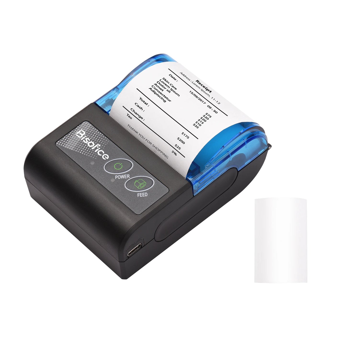 KKMOON Portable Mini Thermal Printer Wireless USB Receipt Printer