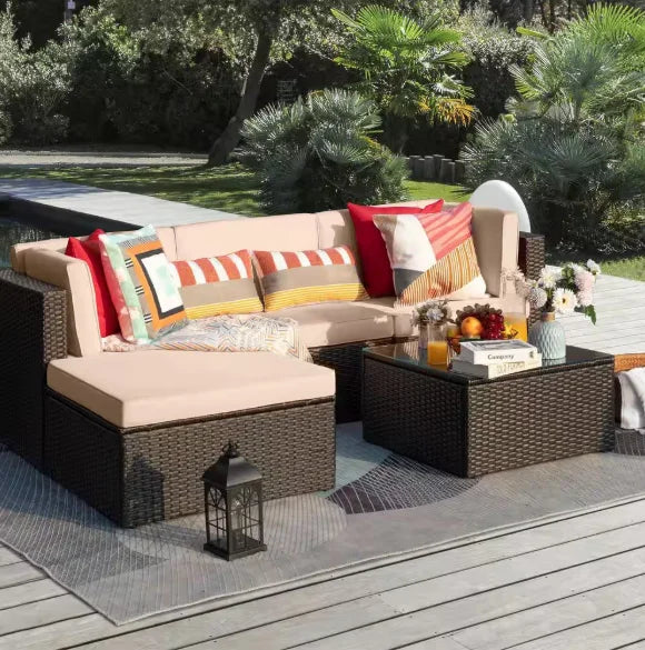 Patio Furniture Sectional Set Outdoor Sofa Garden Lounge