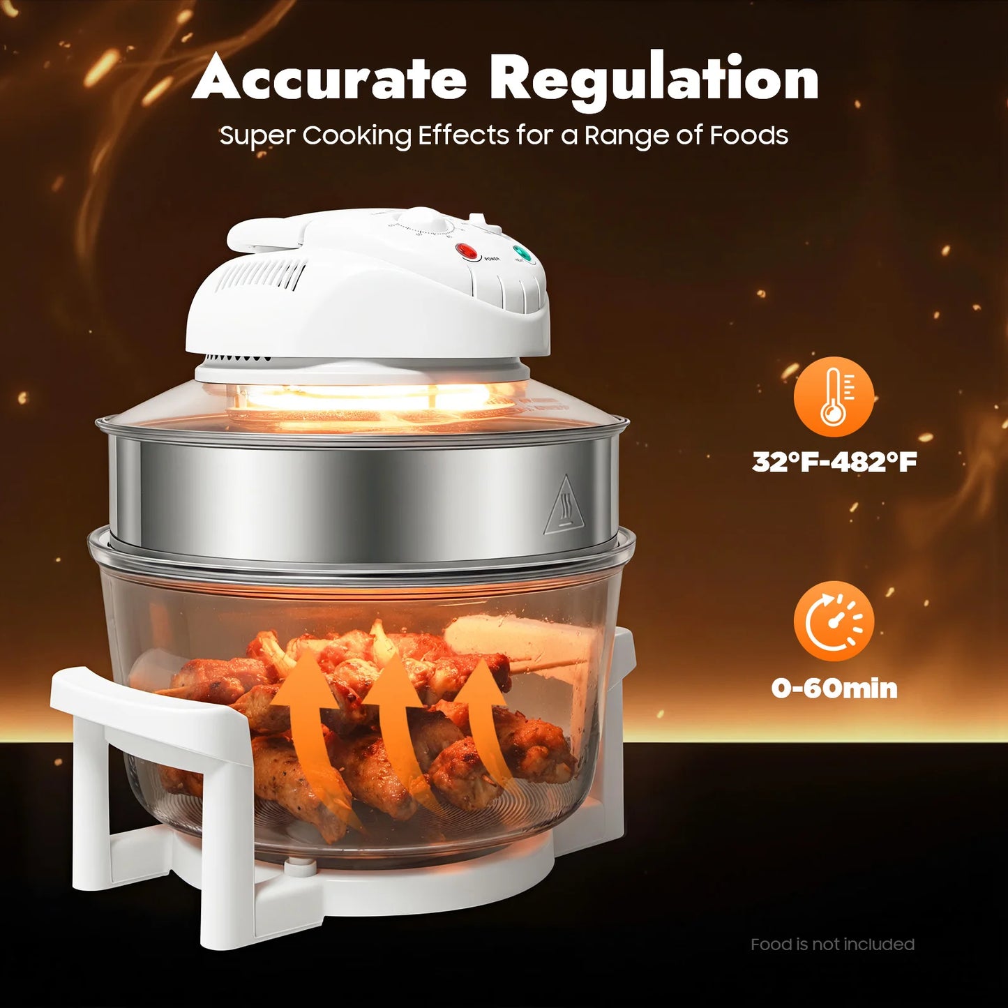 Visual Air Fryer 360 Degree Hot Air Circulation Oil Free