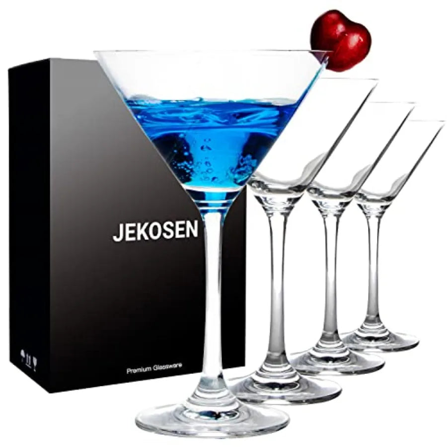 Crystal Martini Cocktail Glasses 9 Ounce Set of 4 With Premium Gift Box Premium Strong Lead-Free Clear for Bar Martini