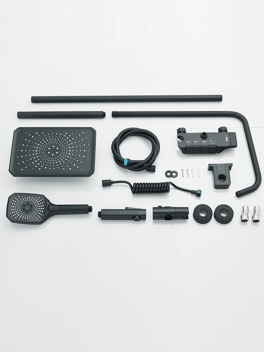Quyanre 4 Way Piano Shower System With Rain Shower Bidet