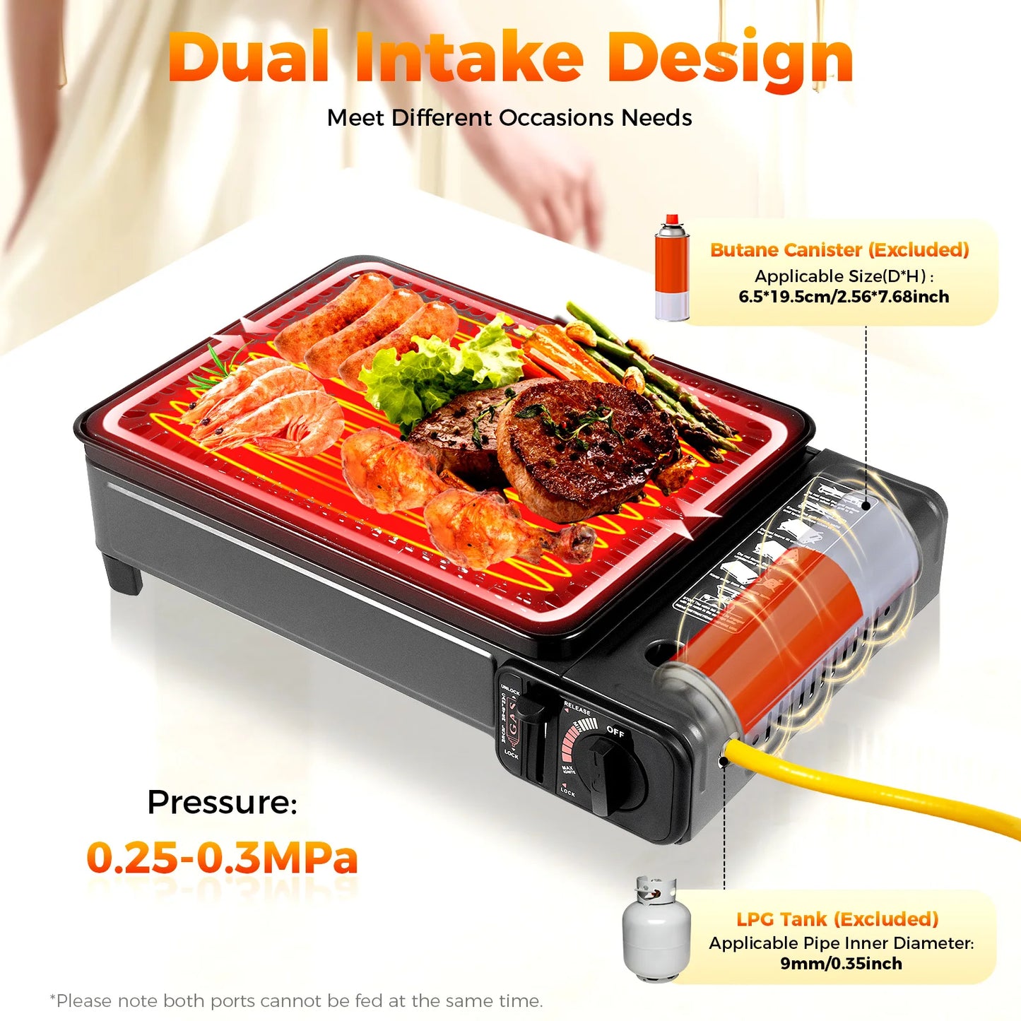 Bymaocar Portable Camping Gas Grill Butane Stove For Outdoor Cooking