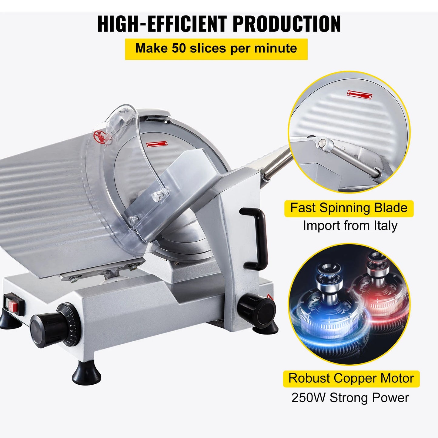 SucceBuy 320W Commercial Meat Slicer For Deli Cheese