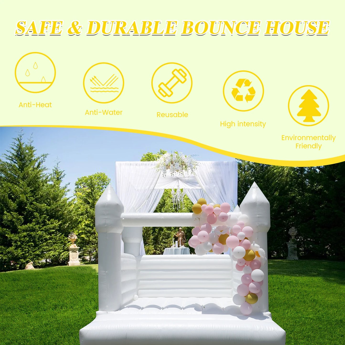 RTS Inflatable Giant Kids Bounce House PVC Castle for Parties