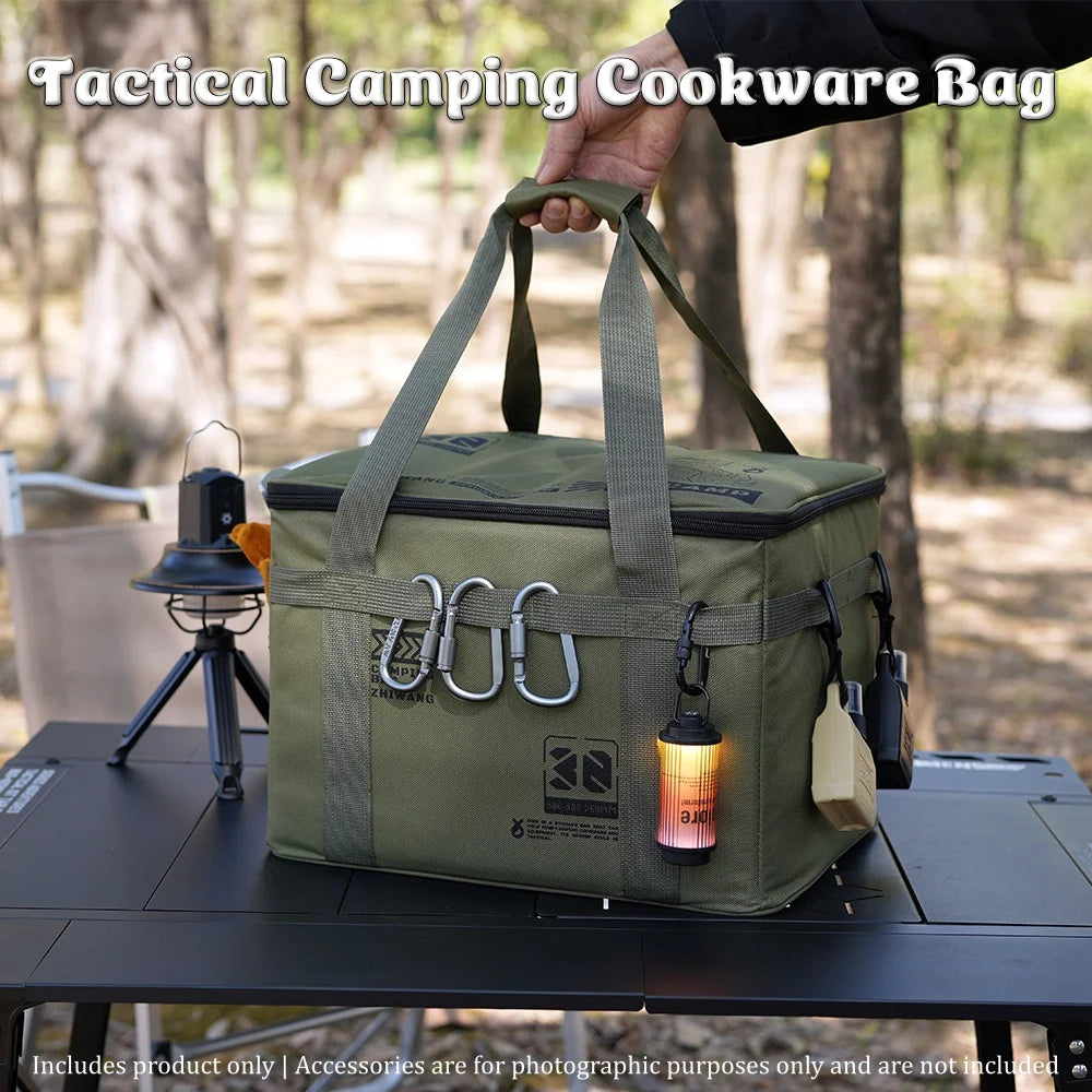 YCB1 42L Tactical Camping Storage Bag Large Capacity Foldable Reusable Ideal for Picnic Utensils and Outdoor Gear