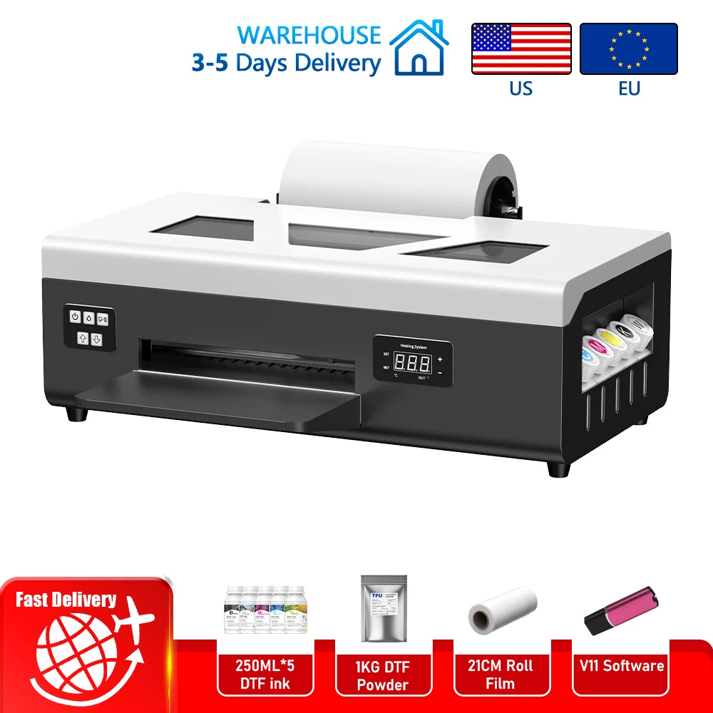 OLOEY A3 DTF Printer Shaker Oven XP600 Printhead Auto-Cleaning