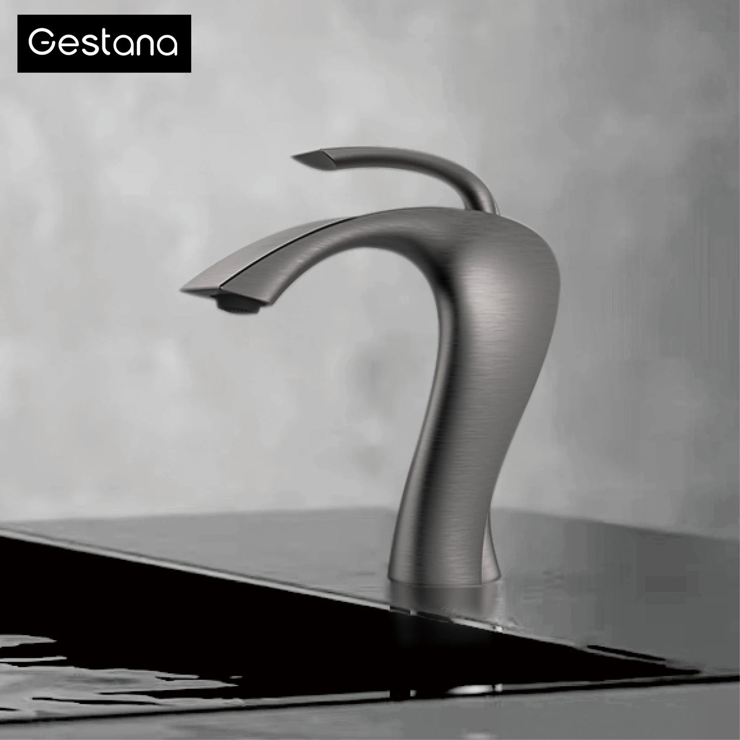 Gestana Brass Bathroom Faucet Deck Mounted Basin Tap Ceramic Valve